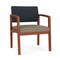 Lesro Lenox Wood Wide Guest Chair Wood Frame, Cherry, RS Night Sky Back, MD Farro Seat LW1201 - alternate 1